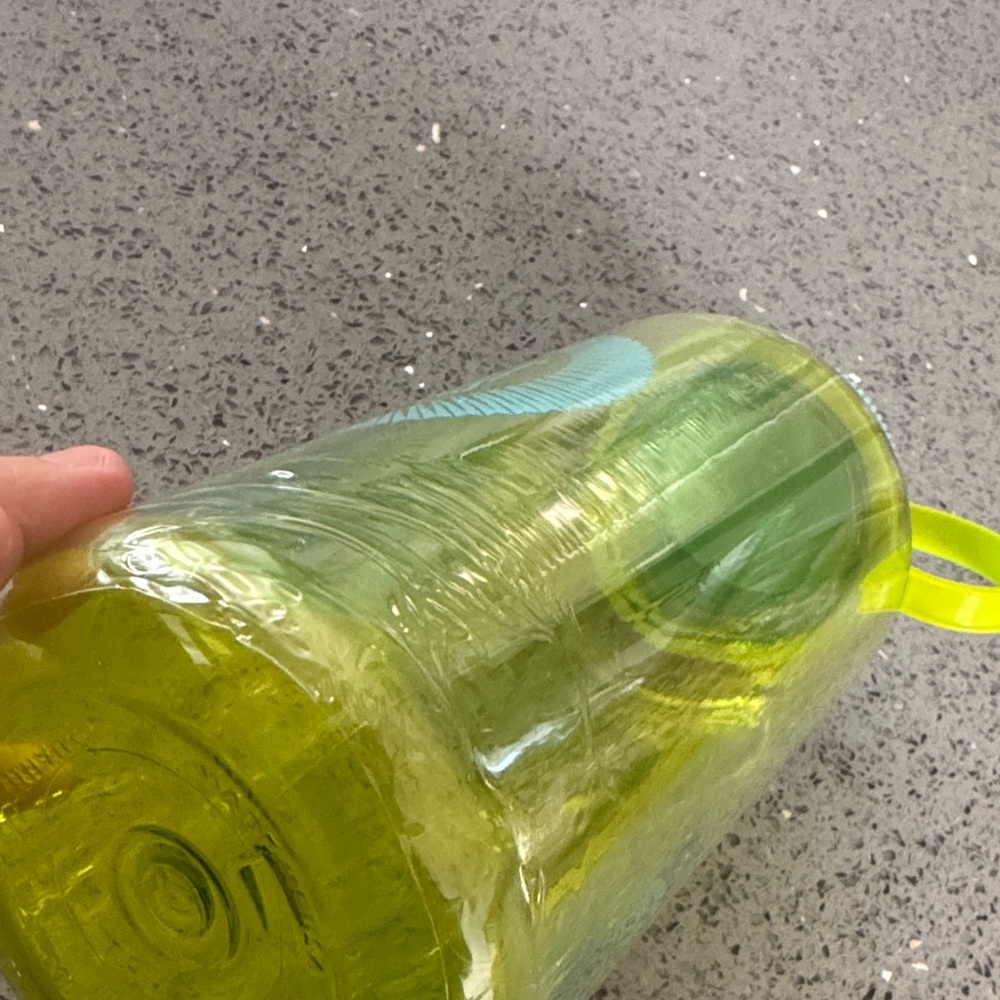 The Avett Brothers Logo Nalgene Water Bottle - Lime Green with Aqua Lid - Picture 4 of 5